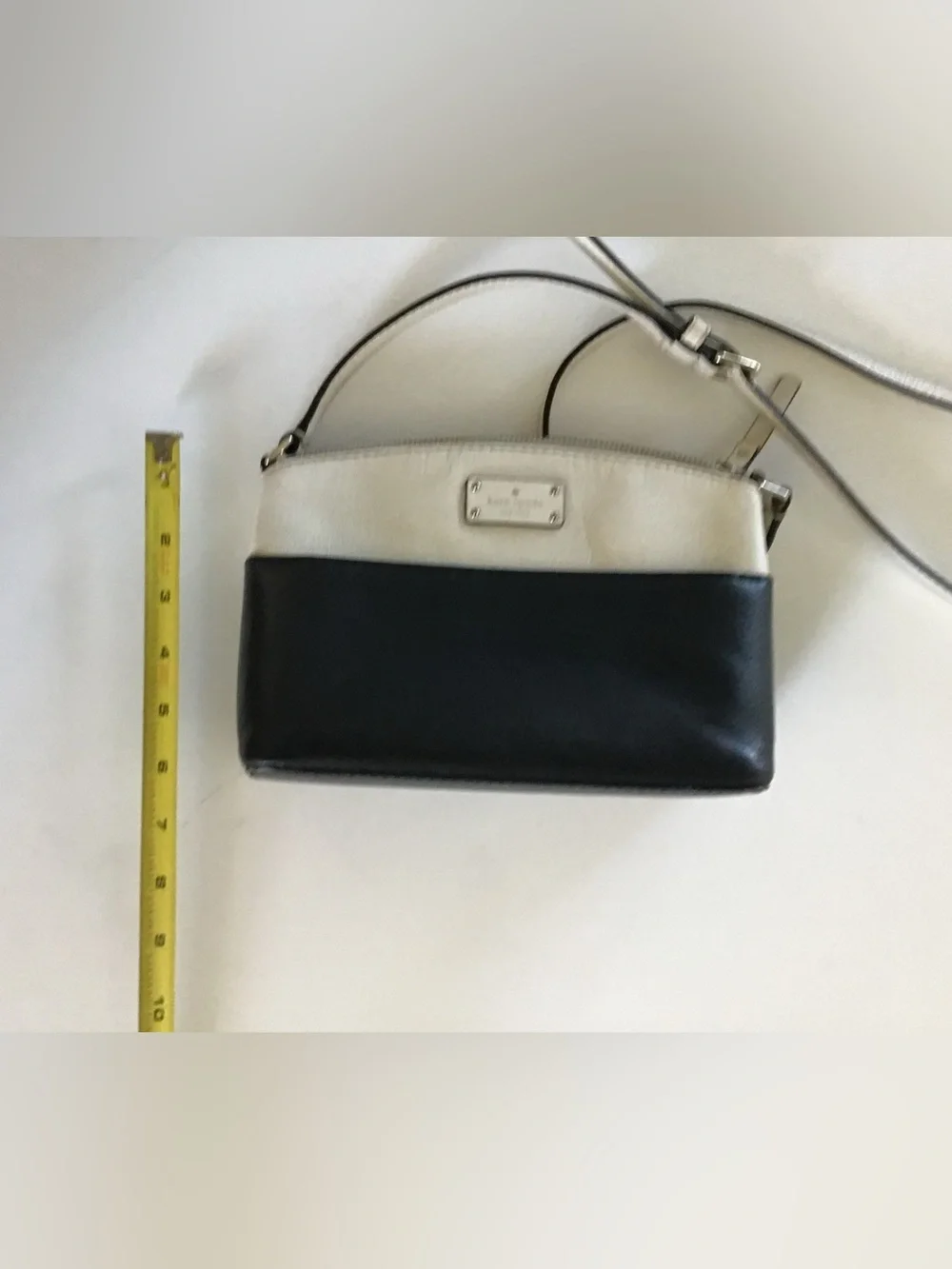 Kate Spade New York Grove Street Colorblock Crossbody Bag Black Cream Leather